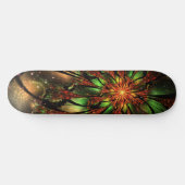 Abstracte fractale bloem. persoonlijk skateboard (Horizontaal)