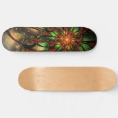 Abstracte fractale bloem. persoonlijk skateboard (Horizontaal)