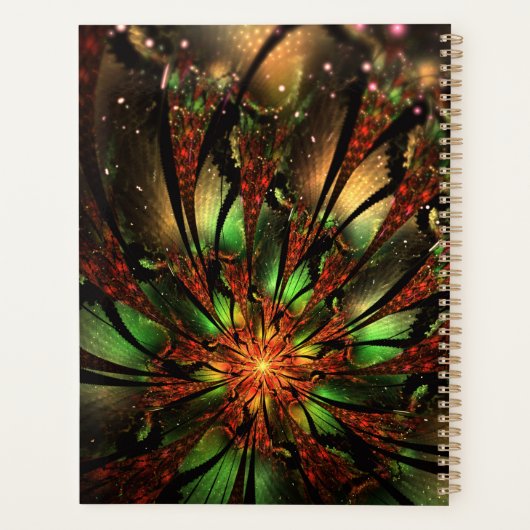 Abstracte fractale bloem. planner (Achterkant)