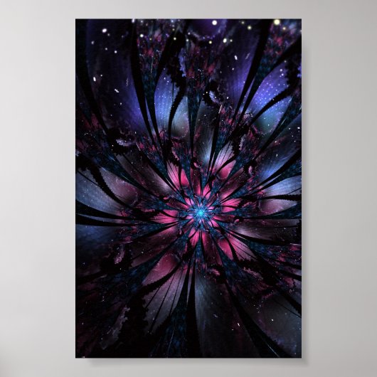 Abstracte fractale bloem. poster (Voorkant)