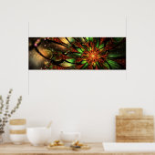 Abstracte fractale bloem. poster (Keuken)
