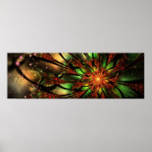 Abstracte fractale bloem. poster (Voorkant)