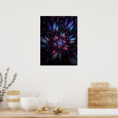 Abstracte fractale bloem. poster (Keuken)