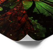 Abstracte fractale bloem. poster (Hoek)