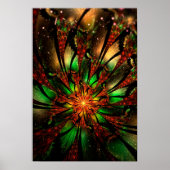 Abstracte fractale bloem. poster (Voorkant)