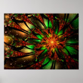 Abstracte fractale bloem. poster (Voorkant)