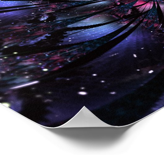 Abstracte fractale bloem. poster (Hoek)