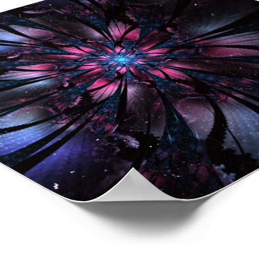 Abstracte fractale bloem. poster (Hoek)