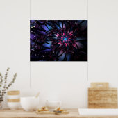 Abstracte fractale bloem. poster (Keuken)