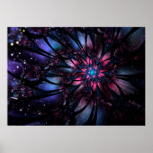 Abstracte fractale bloem. poster (Voorkant)