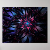 Abstracte fractale bloem. poster (Voorkant)