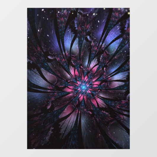 Abstracte fractale bloem. raamsticker (Vel)