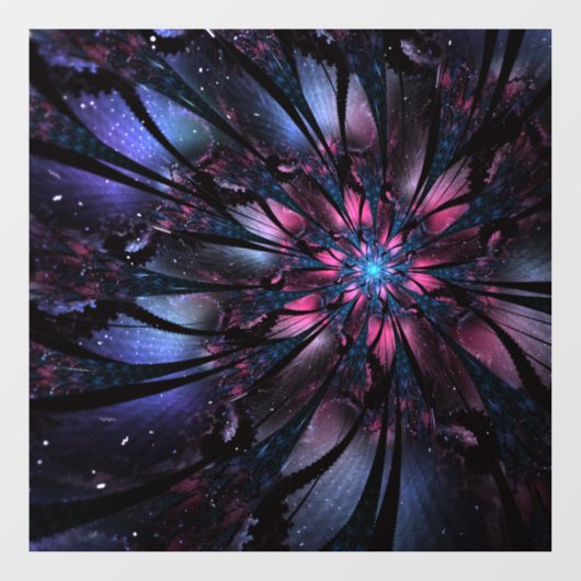 Abstracte fractale bloem. raamsticker (Vel)