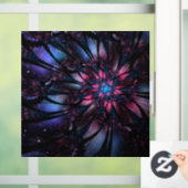 Abstracte fractale bloem. raamsticker (Huis)