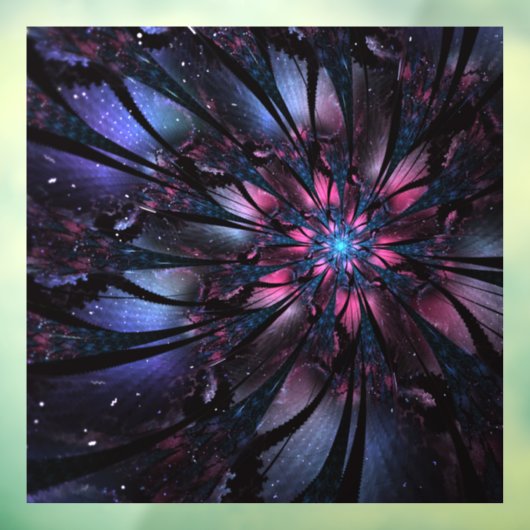 Abstracte fractale bloem. raamsticker (Vel 3)
