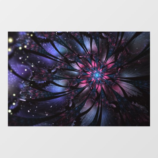 Abstracte fractale bloem. raamsticker (Vel)