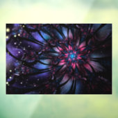 Abstracte fractale bloem. raamsticker (Vel 3)