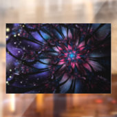 Abstracte fractale bloem. raamsticker (Vel 2)