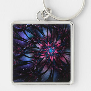 Abstracte fractale bloem. sleutelhanger