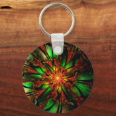 Abstracte fractale bloem. sleutelhanger (Voorkant)