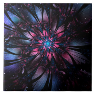 Abstracte fractale bloem. tegeltje