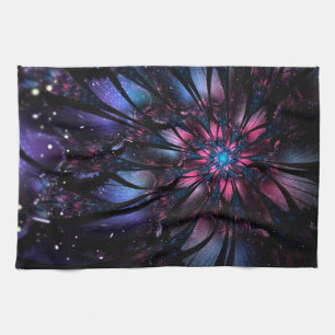 Abstracte fractale bloem. theedoek
