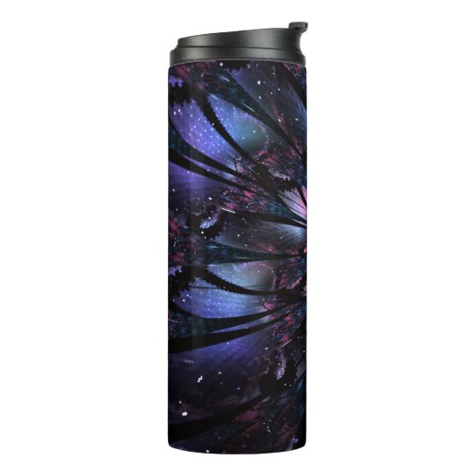 Abstracte fractale bloem. thermosbeker (Gedraaid links)