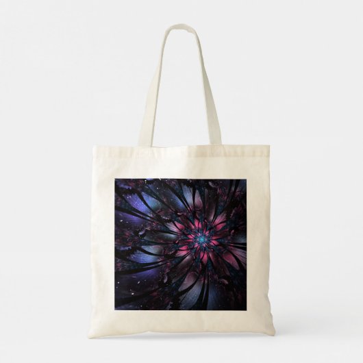 Abstracte fractale bloem. tote bag (Achterkant)