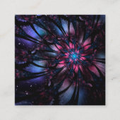 Abstracte fractale bloem. vierkante visitekaartje (Voorkant)