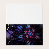 Abstracte fractale bloem. visitekaartje (Buitenkant ongevouwen)