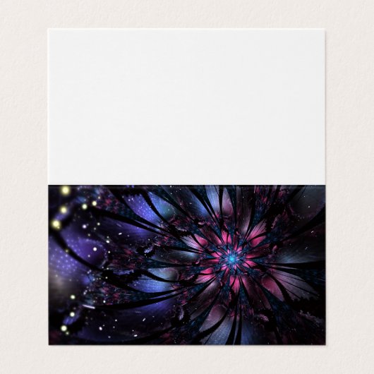 Abstracte fractale bloem. visitekaartje (Buitenkant ongevouwen)