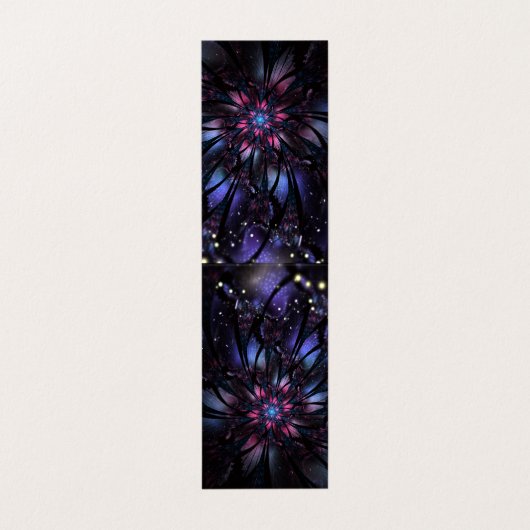 Abstracte fractale bloem. visitekaartje (Buitenkant ongevouwen)