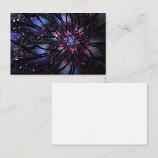 Abstracte fractale bloem. visitekaartje (Voorkant / Achterkant)