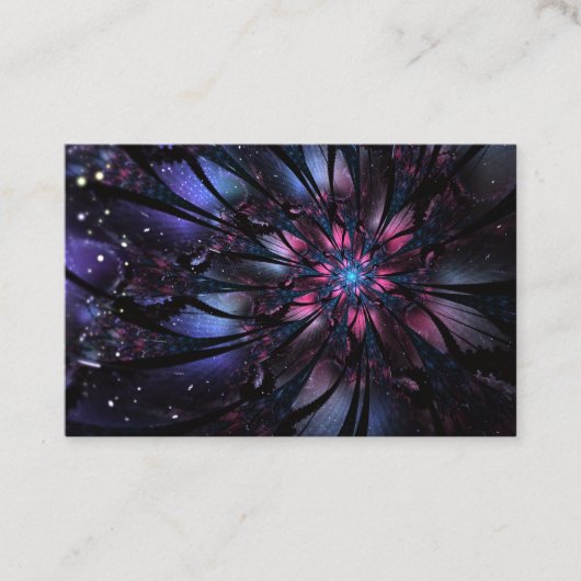 Abstracte fractale bloem. visitekaartje (Voorkant)
