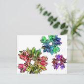 abstracte fractale bloemen 2D Briefkaart (Staand voorkant)