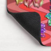 abstracte fractale bloemen 2D | sinusrood Muismat (Hoek)