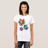 abstracte fractale bloemen 2D T-shirt (Voorkant volledig)