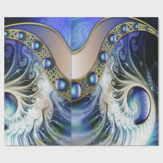 Abstracte fractale fantasie cadeaupapier (Vlak)