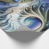 Abstracte fractale fantasie cadeaupapier (Hoek)