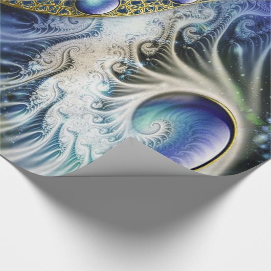 Abstracte fractale fantasie cadeaupapier (Hoek)