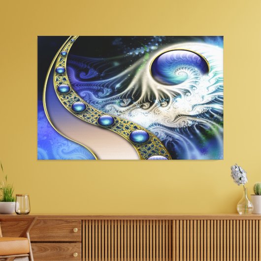 Abstracte fractale fantasie canvas afdruk (Insitu (Woonkamer))