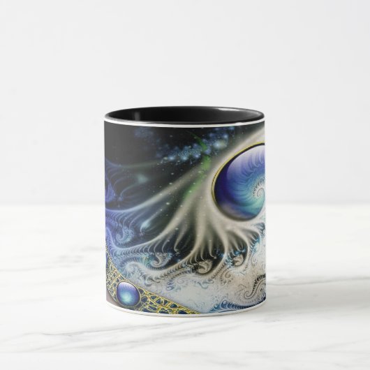 Abstracte fractale fantasie mok (Midden)