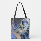Abstracte fractale fantasie tote bag (Achterkant)