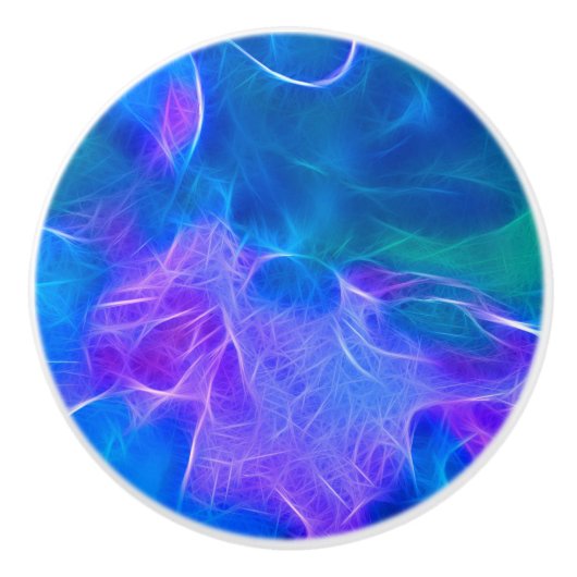 Abstracte fractale kunst keramische knop (Voorkant)