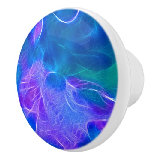 Abstracte fractale kunst keramische knop (Rechts)