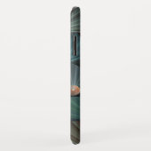 Abstracte fractale kunst met diepbruin leistblauw Case-Mate iPhone case (Achterkant/rechts)