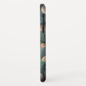 Abstracte fractale kunst met diepbruin leistblauw Case-Mate iPhone case (Achterkant/links)