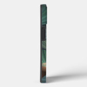 Abstracte fractale kunst met diepbruin leistblauw Case-Mate iPhone case (Achterkant / Rechts)