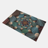 Abstracte fractale kunst met diepbruin leistblauw deurmat (Schuin)