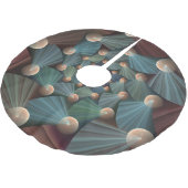 Abstracte fractale kunst met diepbruin leistblauw kerstboom rok (Gekanteld)